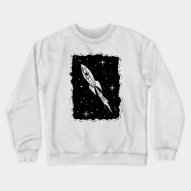 space rocket ship Crewneck Sweatshirt by OsFrontis